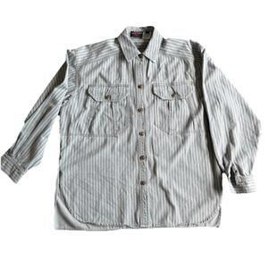 Vintage Palmer e Palmer Australia Green Denim Stripe Military StyleSeries Size M